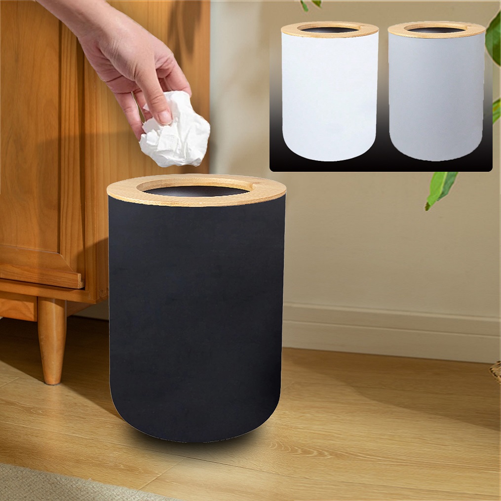 Commercial Kitchen Trash Can - Cubo de basura de plástico negro,
