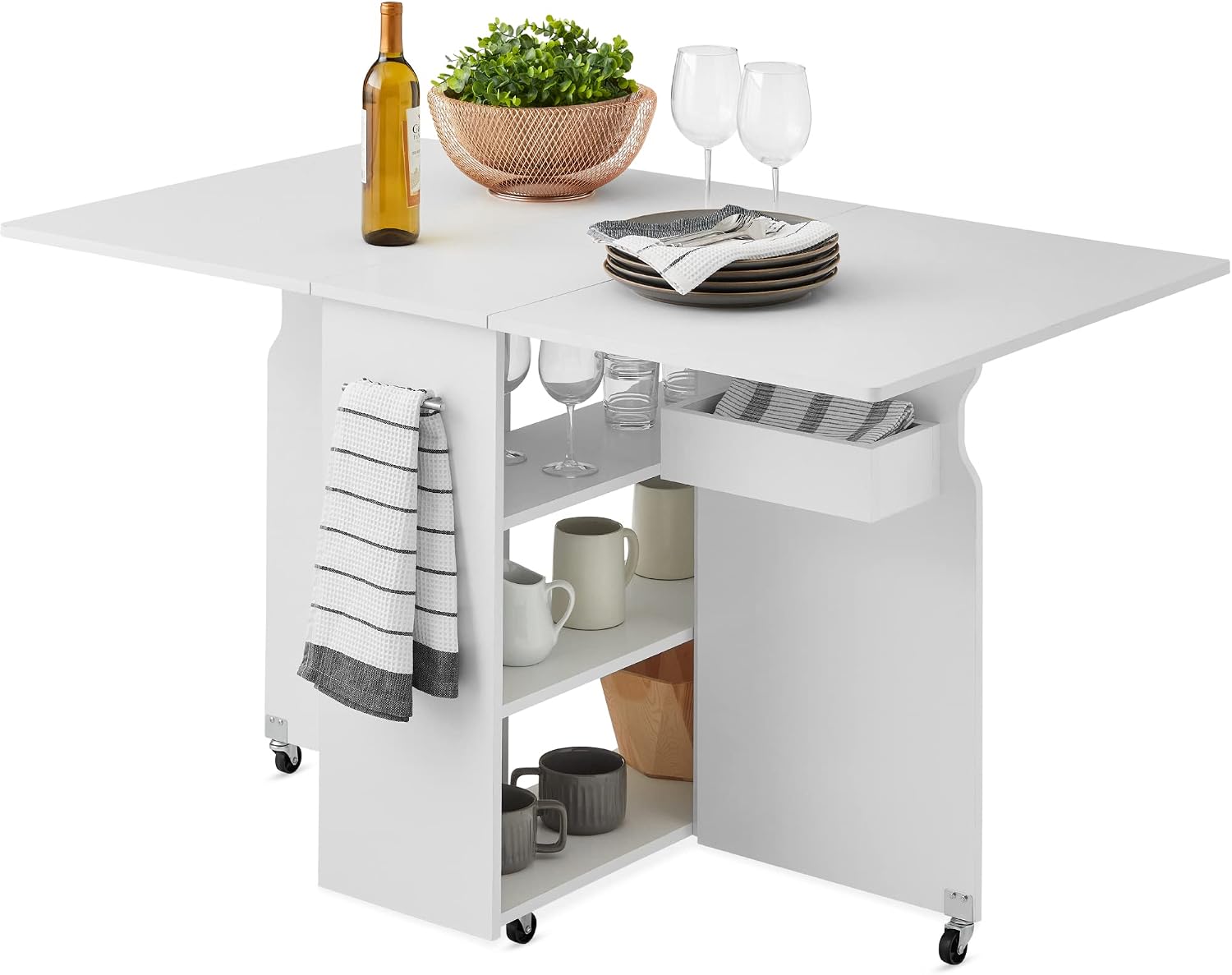 Commercial Kitchen Prep Table - Mesa de comedor plegable, escritorio extensible