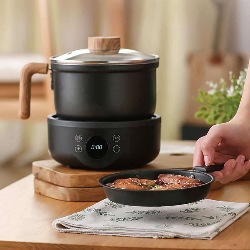 Soup Kettle Warmer - Olla eléctrica multifunción 110V/220V, sartén antiadherente,