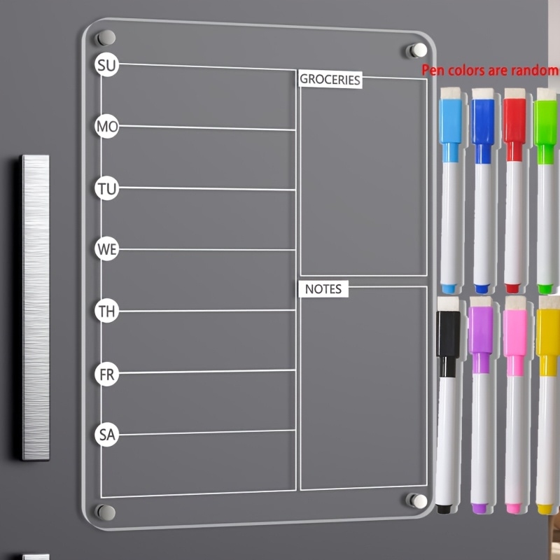 Commercial Kitchen Layout - Planificador de Comidas Acrílico, Tablero Magnético