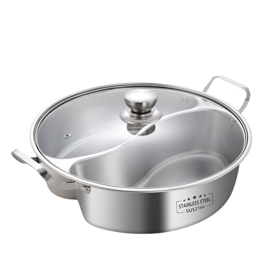 Soup Kettle Warmer - Olla caliente dividida doble de acero