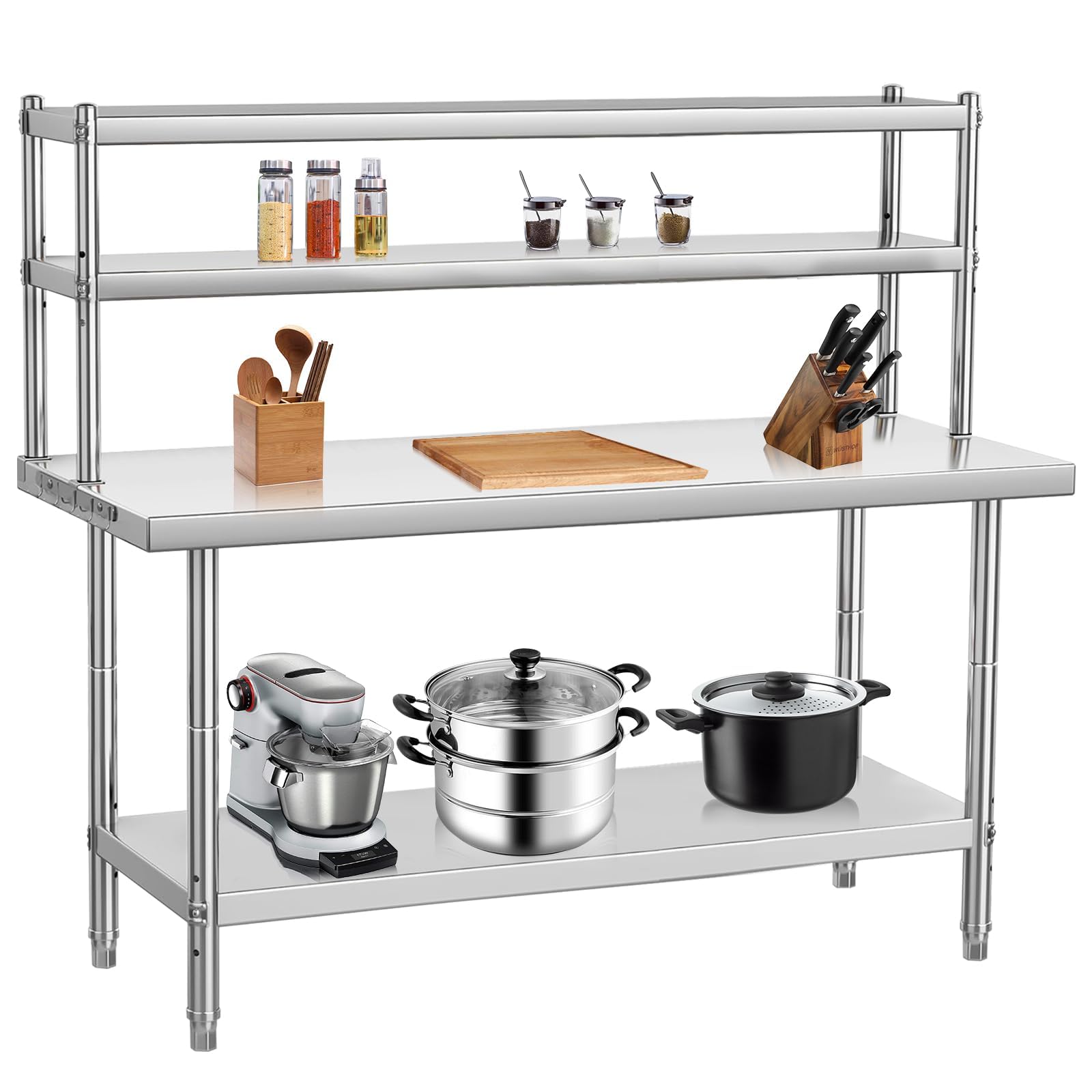 Commercial Kitchen Prep Table With Storage - Mesa de Trabajo de Acero Inoxidable