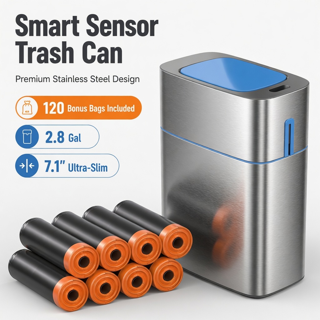 Commercial Kitchen Trash Can - Joybos - Cubo de Basura Inteligente