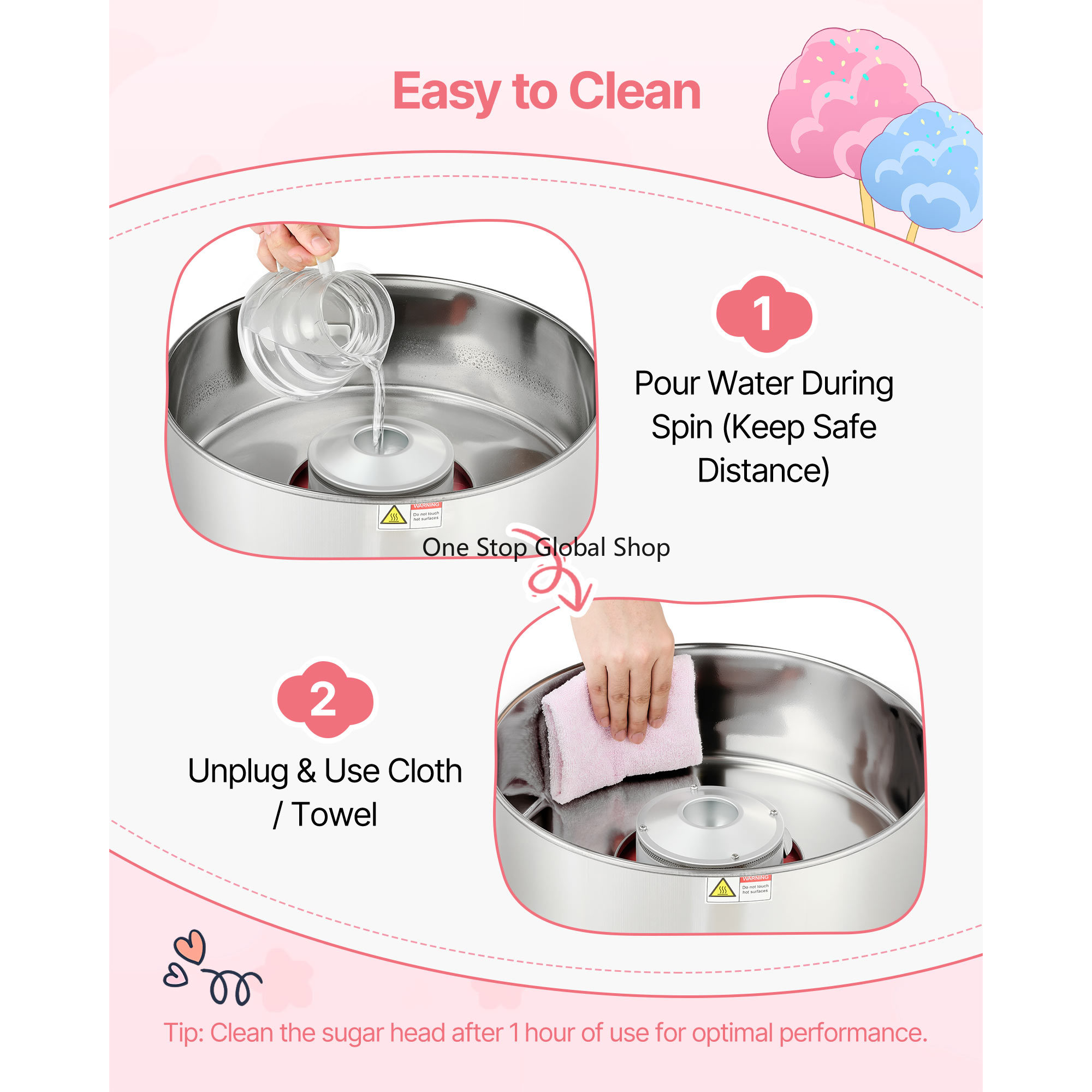 Máquina de Algodón de Azúcar C - Candy Floss Machine Commercial reseña y precio