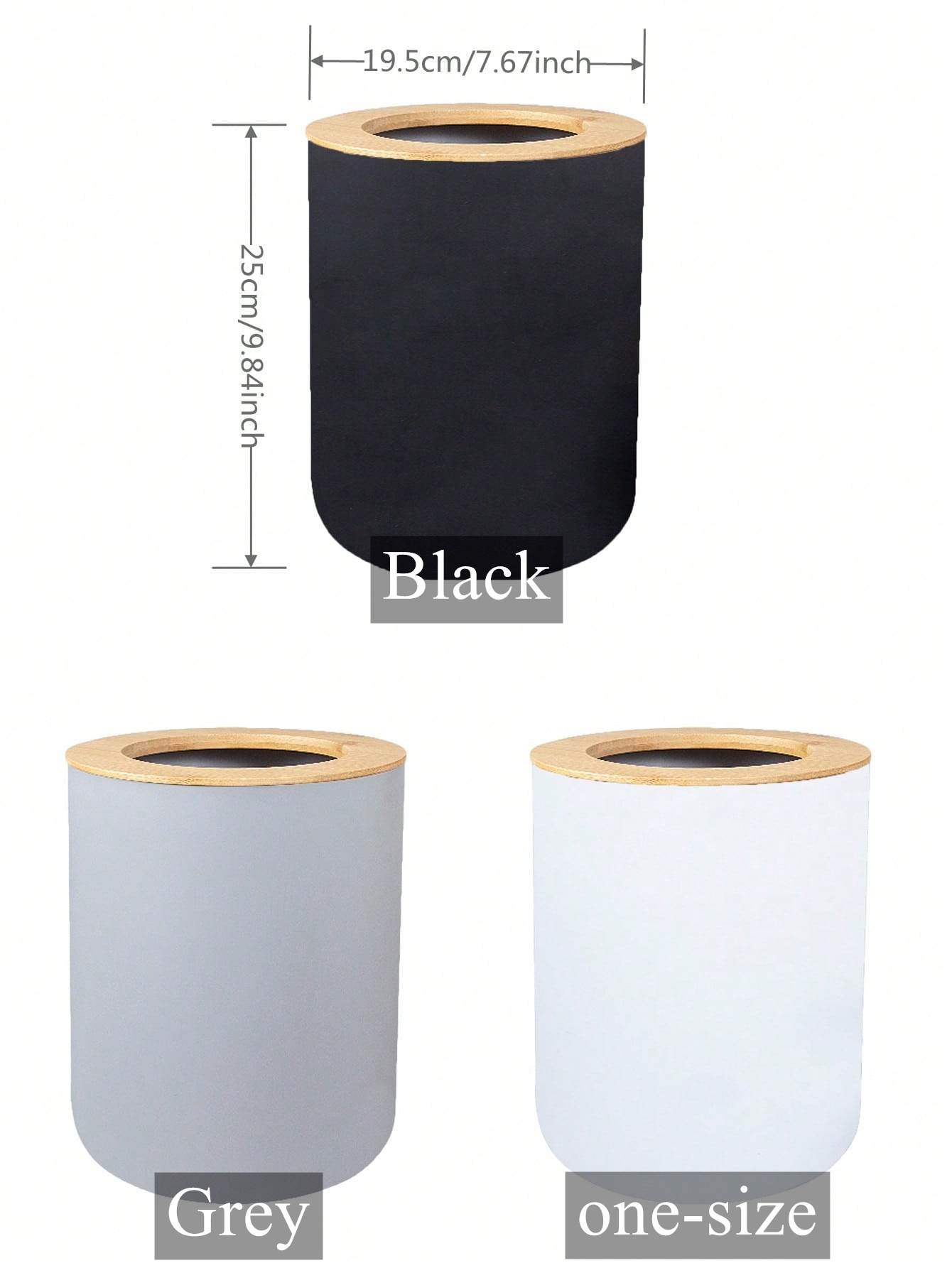 Cubo de basura de plástico neg - Commercial Kitchen Trash Can reseña y precio
