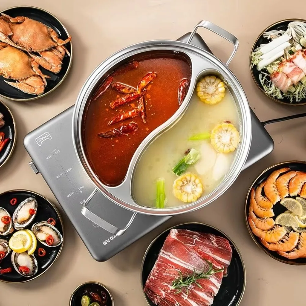 Olla caliente dividida doble d - Soup Kettle Warmer reseña y precio