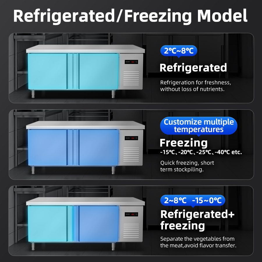 Refrigerador YINZHENG de 1.5m, - Commercial Kitchen Prep Table With Storage reseña y precio