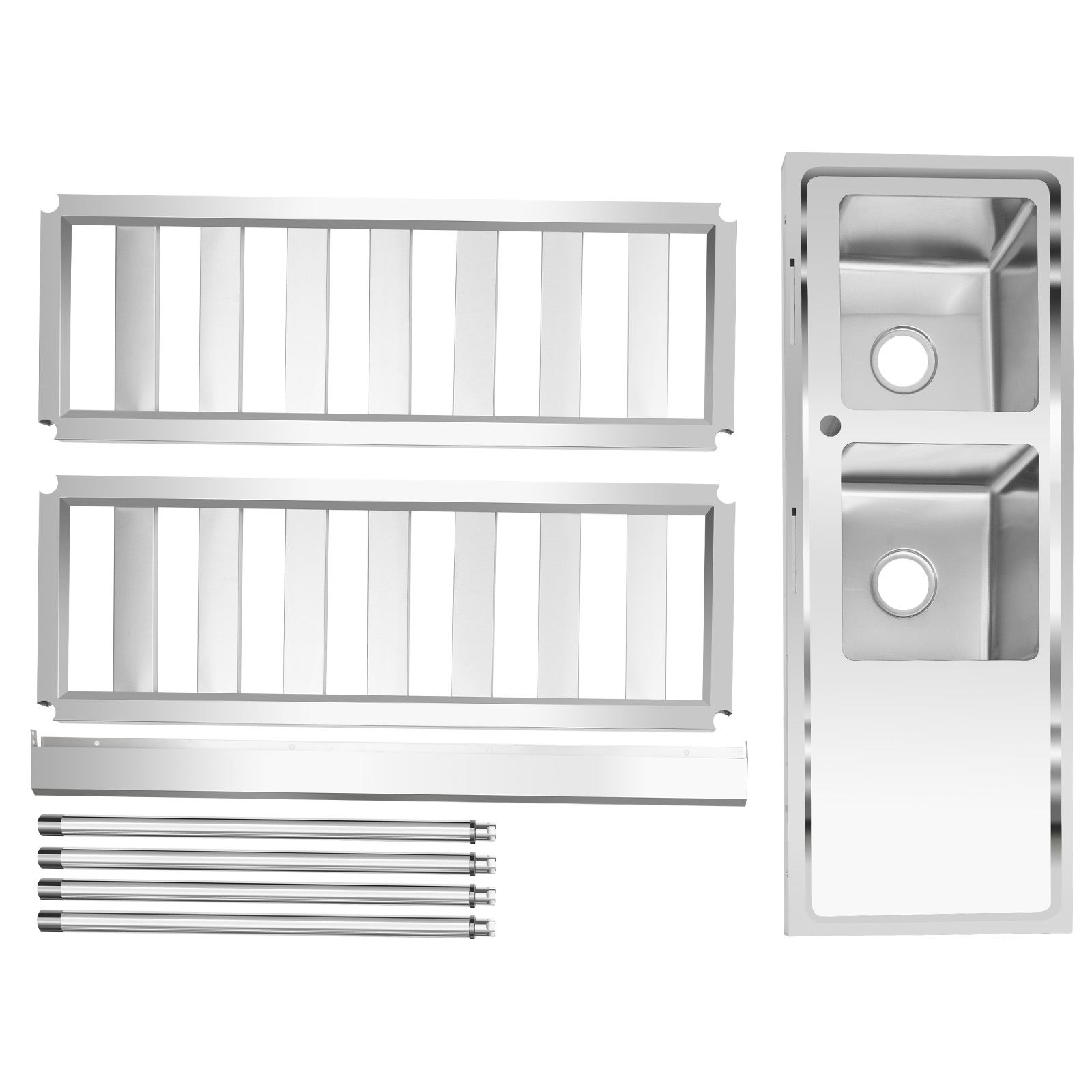 Fregadero Comercial para Resta - Commercial Kitchen Prep Table With Storage reseña y precio