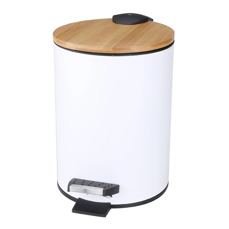 Cubo de basura de madera con t - Commercial Kitchen Trash Can reseña y precio