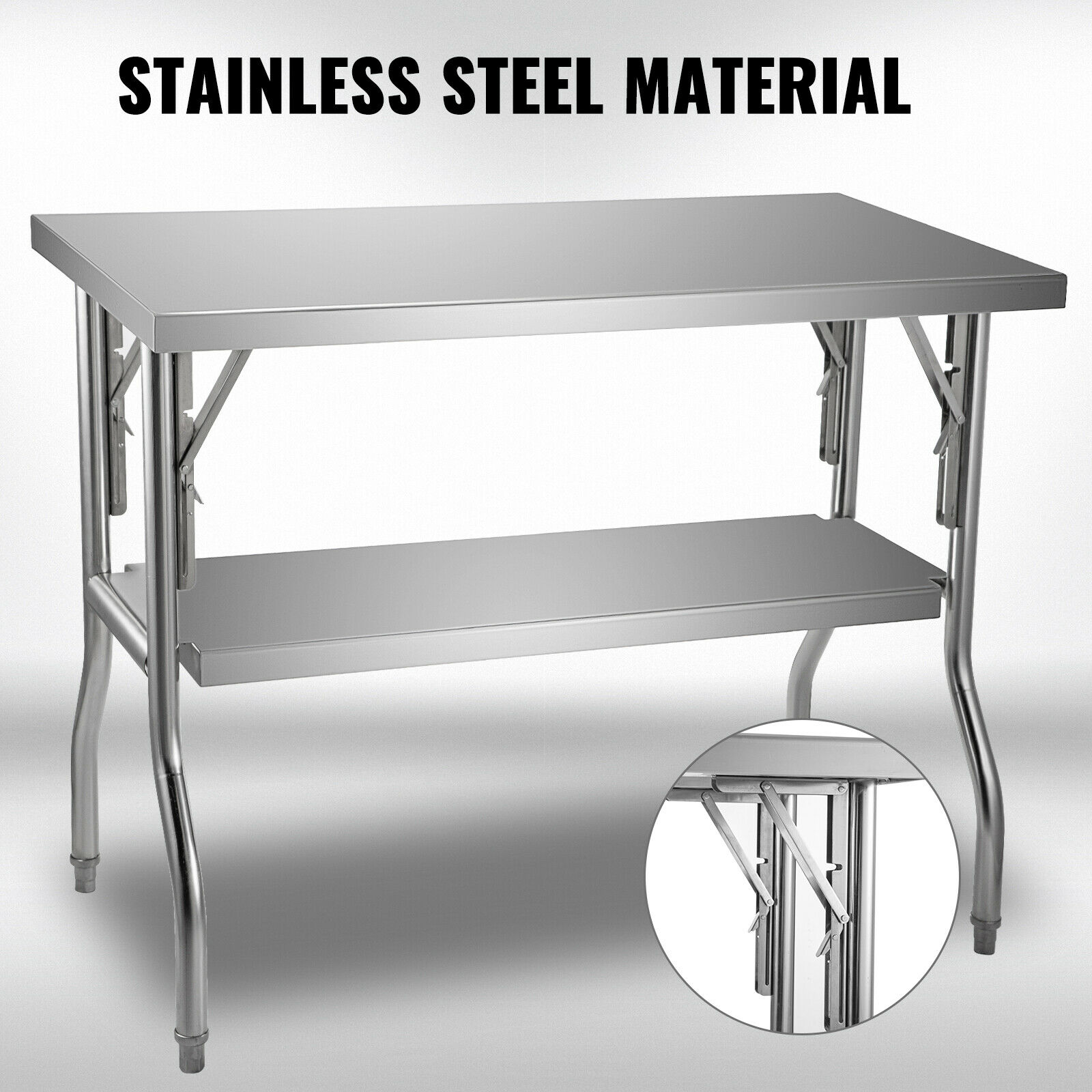 Mesas de preparación de trabaj - Commercial Kitchen Prep Table With Storage reseña y precio