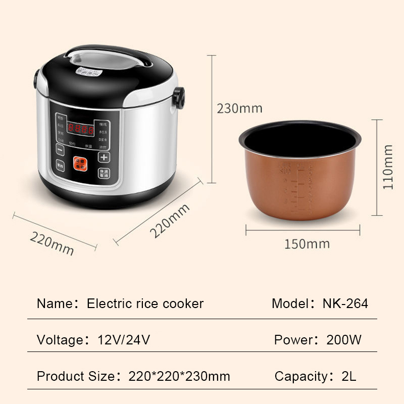 Mini olla arrocera de 12V y 24 - Soup Kettle Warmer reseña y precio