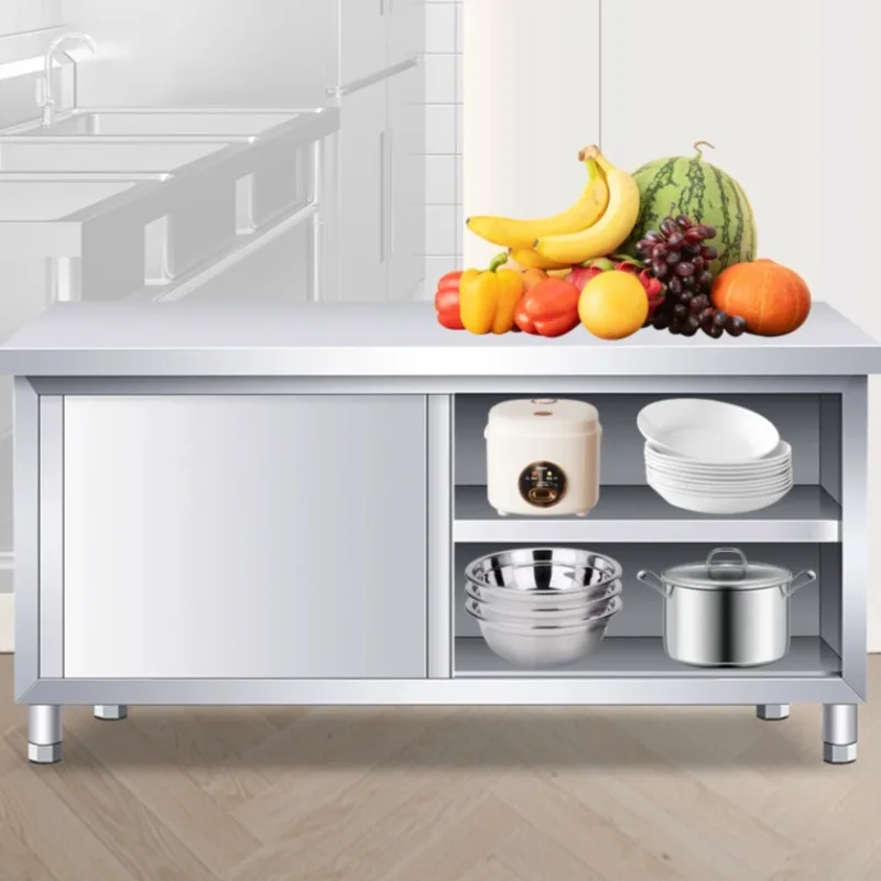 Carrito de Bar de Acero Inoxid - Commercial Kitchen Prep Table With Storage reseña y precio